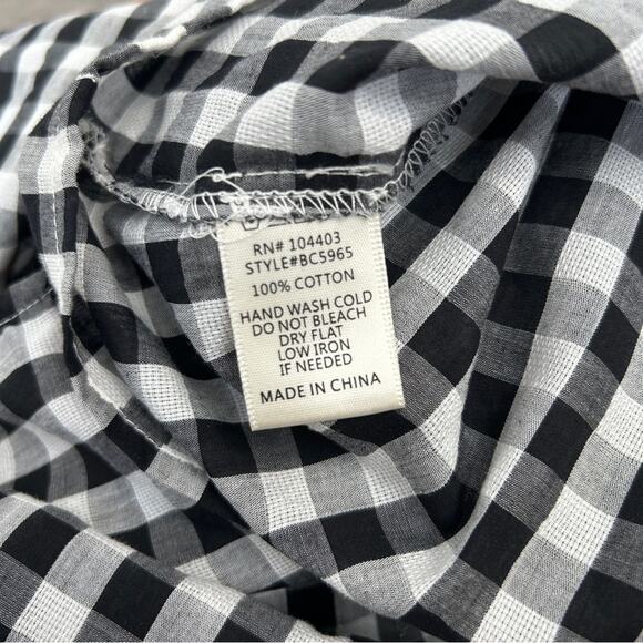 JOA Gingham Top Womens Small Picnic Cottage Country Romantic Feminine Retro Chic - Picture 9 of 9